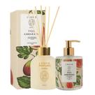 Kit Difusor de Perfumes 200ml e Sabonete Líquido Figo Ambarado Frutal Lenvie 350ml Kit Difusor de Perfumes 200ml e Sabonete Líquido Figo Ambarado Frutal Lenvie 350ml