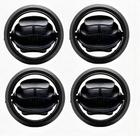 Kit Difusor Saida De Ar Central e Lateral com Suporte Celta Prisma Preto