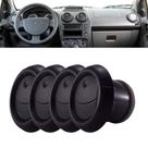 Kit Difusores de Ar Central e Lateral Ford Fiesta 08/14 - Preto - Kit com 4 peças