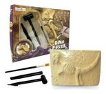 Kit Dinossauro Surpresa Escavar Fóssil Paleontólogo Brinqued