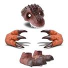 Kit Dinossauro T-Rex Jurassic World - Máscara, Garras e Patas Fantasia Infantil Divertida e Resistente