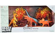 Kit Dinossauros Com Cenário Dino World 1103 - Candide Kit Dinossauros Com Cenário Dino World 1103 - Candide
