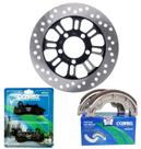 Kit Disco de Freio Dianteiro Cg 160 Titan Combi Brake 2018-2024 + Pastilhas e Lonas Cobreq
