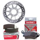 Kit Disco de Freio Nxr 150 Bros Com Pastilhas e Lonas Diafrag