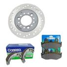 Kit Disco De Freio + Pastilha + Patim (lona) Honda Lead 110