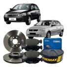 Kit Disco Freio Dianteiro Pastilha Corsa Montana 2002 Á 2010