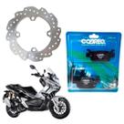 Kit disco freio honda adv 150 traseiro + pastilha