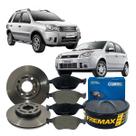 Kit Disco Freio Pastilha Fiesta Ecosport 2009 Á 2012