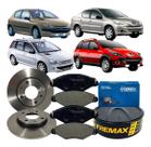 Kit Disco Freio Solido Pastilha Peugeot 207 206 2005 Á 2013