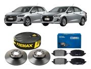 Kit Disco Fremax + Pastilha Cobreq Novo Onix 1.0 2020 A 2025