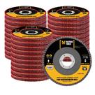 Kit Discos Flap Grão 60 Aço Cônico 4.1 2 Fasterr FSTC07