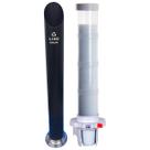 Kit dispensador de copo água ez-cup com alavanca + lixeira preto para descarte copos de água Kit dispensador de copo água ez-cup com alavanca + lixeira preto para descarte copos de água