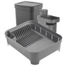 Kit Dispenser de Detergente Lixeira 4,7L Escorredor de Louça
