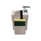 Kit dispenser organizador de pia 3 em 1 creme Micromax