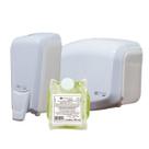 Kit Dispenser P. Higiênico Interfolhado Branco/Cristal + Saboneteira Mini Branco/Cristal + Sabonete Liquido Espuma 400ml