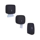 Kit Dispenser Para Banheiro 3 Itens Premisse - Preto