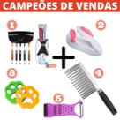 Kit Dispenser Pasta de Dente Mini Seladora de Sacos Tira Pelos Maquina de Lavar Cortador Batata e Ralador 5 em 1 Kit Dispenser Pasta de Dente Mini Seladora de Sacos Tira Pelos Maquina de Lavar Cortador Batata e Ralador 5 em 1