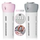 Kit Dispenser Portátil Shampoo Condicionador 4 Em 1 Viagem