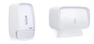 Kit Dispenser Sabonete + Toalheiro Premisse Invoq Branca