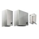 Kit Dispenser Saboneteira Toalheiro E Porta Papel CaiCai Inox Escovado Biovis