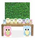 Kit Display de chão duplo Corujas 10 Pçs + Painel 150x100cm