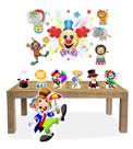 Kit Display de chao totens Circo 7 Pcs + Painel 150x100m