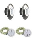 Kit Dispositivo 2 Aspiracao+ 2 Leds Ual De Rosca Rgb 9w