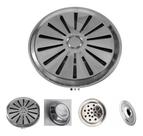 Kit Dispositivos Inox E Dreno Fundo Inox Encaixe Cano 50