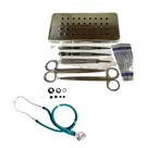 Kit dissecação + estetóscopio medicina veterinária verde