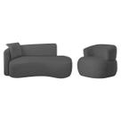 Kit Divã Recamier 180cm e Poltrona Luxo Suíça Lado Direito Linho Kit Divã Recamier 180cm e Poltrona Luxo Suíça Lado Direito Linho