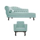Kit Diva Recamier Diana 120cm Lado Direito e 1 Poltrona Classic Suede - Amarena Móveis