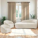 Kit Divã Recamier Orgânico França 140cm Lado Esquerdo e 2 Poltronas Amore Bouclé Kit Divã Recamier Orgânico França 140cm Lado Esquerdo e 2 Poltronas Amore Bouclé