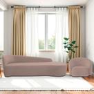 Kit Divã Recamier Orgânico França 220cm Lado Direito e Poltrona Amore Linho Kit Divã Recamier Orgânico França 220cm Lado Direito e Poltrona Amore Linho