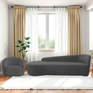 Kit Divã Recamier Orgânico França 250cm Lado Esquerdo e Poltrona Amore Linho