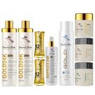 Kit Diva Tratamento Capilar Profissional Gold Dama Hair Fios sedosos, Brilhantes e com um Liso Impecável 9 Produtos