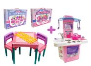 Kit Diversão Cozinha + Mesinha + Chazinho + Jantarzinho