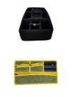 Kit Divisória e Organizador de tampa P/ Case MP0055, Pelican 1510 e MAI 545 ATM Pro Amarelo e Preto