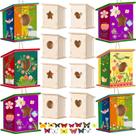 Kit DIY Birdhouse Outus para crianças construírem com caneta aquarela