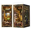 Kit DIY Book Nook Casa de bonecas em miniatura MiniCity com luz LED