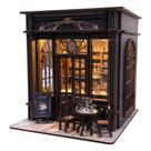 Kit DIY Book Nook de Cafeteria com Quebra-cabeça de Madeira e LED