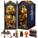 Kit DIY Book Nook PeazeLee 3D Quebra-cabeça de madeira com LED para adultos