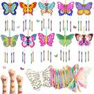Kit DIY Butterfly Wind Chime TREACLUB para crianças com 10 borboletas