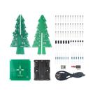 Kit DIY De Árvore De Natal 3D Com LED Vermelho, Verde E Amarelo, Circuito Eletrônico Divertido
