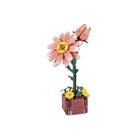 Kit DIY de quebra-cabeça 3D de flores de madeira para adultos com vaso (99 unidades)