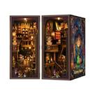 Kit DIY Infantil De Miniatura: Estante De Livros De Madeira Com Luz, Casinha De Bonecas E Kit DIY Infantil De Miniatura: Estante De Livros De Madeira Com Luz, Casinha De Bonecas E