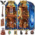 Kit DIY Mccreadee Book Nook Quebra-Cabeça 3D de Madeira com Luz LED Kit DIY Mccreadee Book Nook Quebra-Cabeça 3D de Madeira com Luz LED
