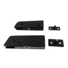 Kit dobradiças + pivôs para porta pivotante de vidro temperado blindex - Preto