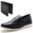 KIt Dockside Casual Ec Shoes Liso Com Detalhe Gravata E Carteira