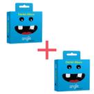 Kit Dois Álbuns Dentais Para Dentes De Leite Angie Azul Kit Dois Álbuns Dentais Para Dentes De Leite Angie Azul
