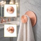Kit Dois Ganchos Parede Aço Inox 304 Adesivo 3M Rose Gold Kit Dois Ganchos Parede Aço Inox 304 Adesivo 3M Rose Gold